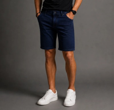 Bermuda jeans masculina Box do Bráz